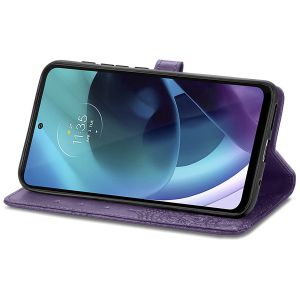iMoshion Mandala Klapphülle für das Motorola Moto G71 - Violett