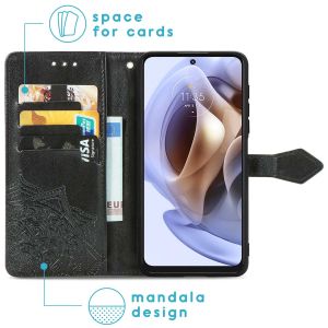 iMoshion Mandala Klapphülle für das Motorola Moto G31 / G41 - Schwarz