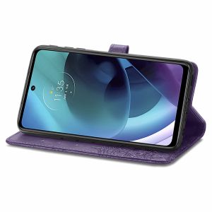 iMoshion Mandala Klapphülle für das Motorola Moto G51 - Violett