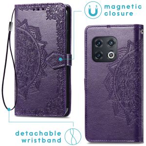 iMoshion Mandala Klapphülle für das OnePlus 10 Pro - Violett