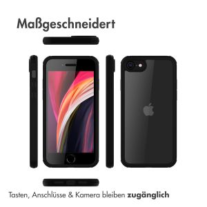 Accezz ﻿360° Rundumschutzhülle für das iPhone SE (2022 / 2020) / 8 / 7 - Schwarz