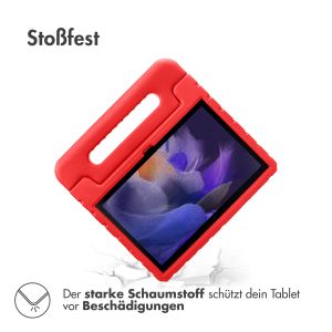 iMoshion Hülle mit Handgriff kindersicher Samsung Galaxy Tab A8 - Rot