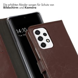Selencia Echtleder Klapphülle für das Samsung Galaxy A53 - Braun