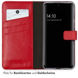 Selencia Echtleder Klapphülle für das Samsung Galaxy A53 - Rot