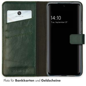 Selencia Echtleder Klapphülle für das Samsung Galaxy A53 - Grün