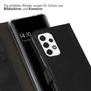 Selencia Echtleder Klapphülle für das Samsung Galaxy A53 - Schwarz