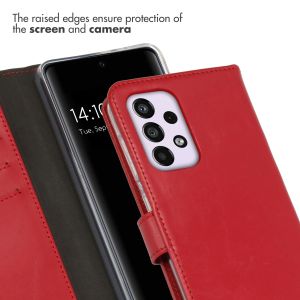 Selencia Echtleder Klapphülle für das Samsung Galaxy A33 - Rot