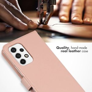 Selencia Echtleder Klapphülle für das Samsung Galaxy A53 - Dusty Pink