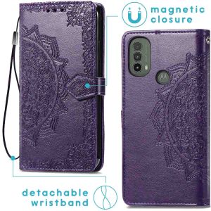 iMoshion Mandala Klapphülle für das Motorola Moto E30 / E40 - Violett