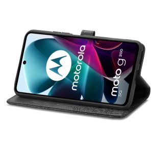 iMoshion Mandala Klapphülle für das Motorola Moto G200 - Schwarz