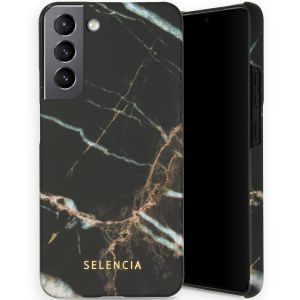 Selencia Maya Fashion Backcover für das Samsung Galaxy S22 Plus - Marble Black