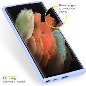 Accezz Liquid Silikoncase für das Samsung Galaxy S22 Ultra - Violett