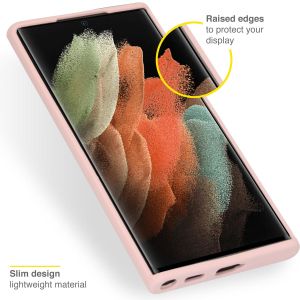 Accezz Liquid Silikoncase für das Samsung Galaxy S22 Ultra - Rosa