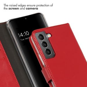 Selencia Echtleder Klapphülle für das Samsung Galaxy S22 - Rot