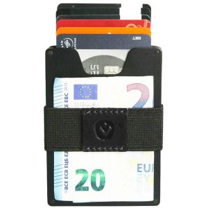 Valenta Card Case Alu + Money Strap - Black