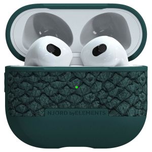 Njorð Collections Salmon Leather Case für Apple AirPods 3 (2021) - Dark Green