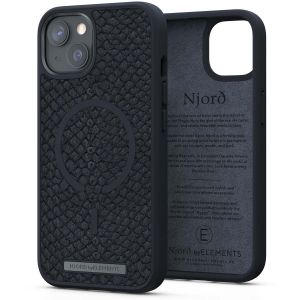 Njorð Collections Salmon Leather MagSafe Case für das iPhone 13 - Dark Grey