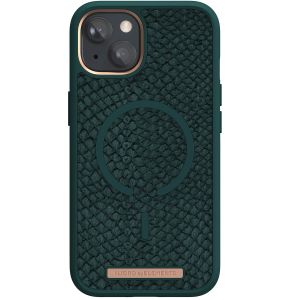 Njorð Collections Salmon Leather MagSafe Case für das iPhone 13 - Dark Green