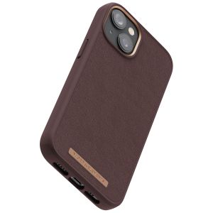 Njorð Collections Genuine Leather MagSafe Case für das iPhone 14 - Dark Brown