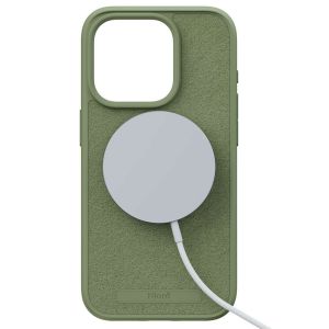 Njorð Collections Wildleder Comfort+ Case MagSafe für das iPhone 15 Pro - Olive