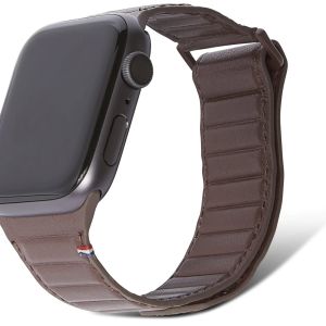 Decoded Magnet Strap echtes Lederband für Apple Watch Series 1-9 / SE / Ultra (2) - 42/44/45/49 mm - Chocolate Brown