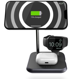 Zens 4-in-1 Magnetischer + Watch Wireless Charger - Drahtlose Ladegerät für iPhone, Apple Watch und AirPods