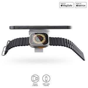 Zens Reiseladegerät 2-in-1 - MagSafe + Apple Watch - Weiß