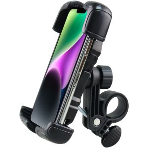 iMoshion Handyhalterung für das Fahrrad für das iPhone 14 Pro - Verstellbar  - Universell - Aluminium - Schwarz