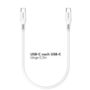 Accezz USB-C- auf USB-C-Kabel - 0,2 m - Weiß