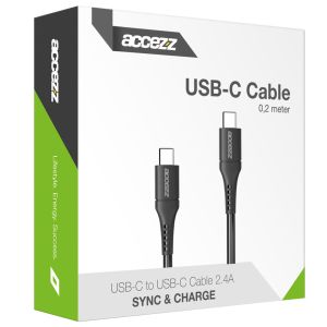 Accezz USB-C- auf USB-C-Kabel - 0,2 m - Weiß