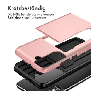 iMoshion Backcover mit Kartenfach für das Samsung Galaxy S22 - Rose Gold