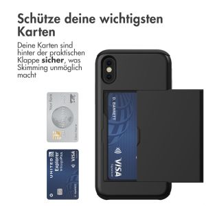 iMoshion Backcover mit Kartenfach für das iPhone Xs / X - Schwarz