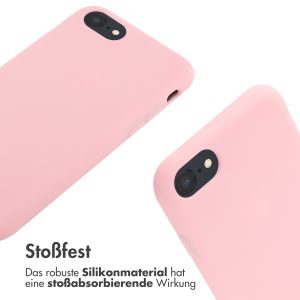 iMoshion Silikonhülle mit Band für das iPhone SE (2022 / 2020) / 8 / 7 - Rosa
