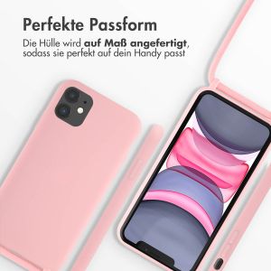 iMoshion Silikonhülle mit Band für das iPhone 11 - Rosa