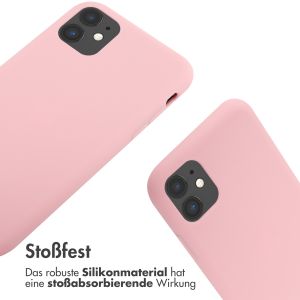 iMoshion Silikonhülle mit Band für das iPhone 11 - Rosa
