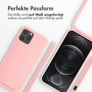 iMoshion Silikonhülle mit Band für das iPhone 12 (Pro) - Rosa