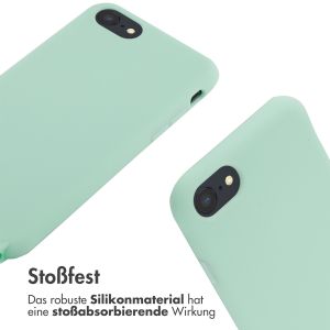 iMoshion Silikonhülle mit Band für das iPhone SE (2022 / 2020) / 8 / 7 - Mintgrün