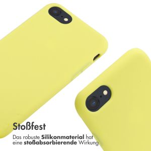 iMoshion Silikonhülle mit Band für das iPhone SE (2022 / 2020) / 8 / 7 - Gelb