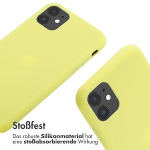 iMoshion Silikonhülle mit Band für das iPhone 11 - Gelb