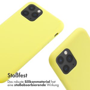 iMoshion Silikonhülle mit Band für das iPhone 11 Pro - Gelb