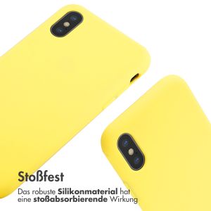 iMoshion Silikonhülle mit Band für das iPhone X / Xs - Gelb