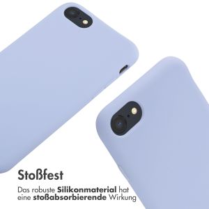 iMoshion Silikonhülle mit Band für das iPhone SE (2022 / 2020) / 8 / 7 - Violett