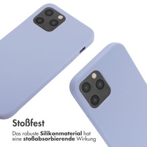 iMoshion Silikonhülle mit Band für das iPhone 12 (Pro) - Violett