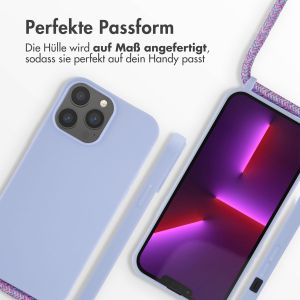 iMoshion Silikonhülle mit Band für das iPhone 13 Pro Max - Violett