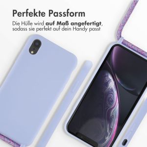 iMoshion Silikonhülle mit Band für das iPhone Xr - Violett