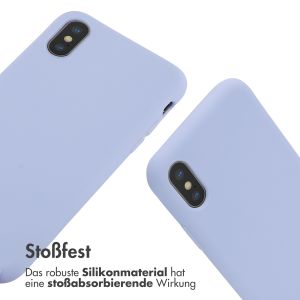 iMoshion Silikonhülle mit Band für das iPhone X / Xs - Violett