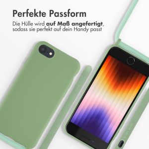 iMoshion Silikonhülle mit Band für das iPhone SE (2022 / 2020) / 8 / 7 - Grün