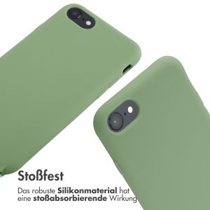 iMoshion Silikonhülle mit Band für das iPhone SE (2022 / 2020) / 8 / 7 - Grün