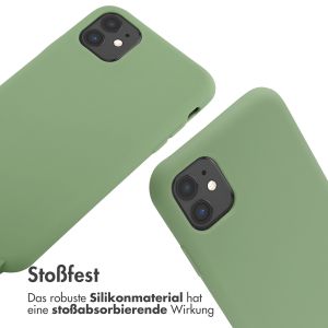 iMoshion Silikonhülle mit Band für das iPhone 11 - Grün