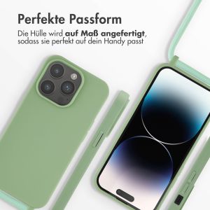 iMoshion Silikonhülle mit Band für das iPhone 14 Pro - Grün